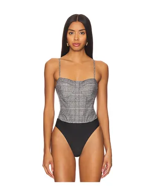 CAMI NYC MONET ボディスーツ - Black,White. - サムネイル2