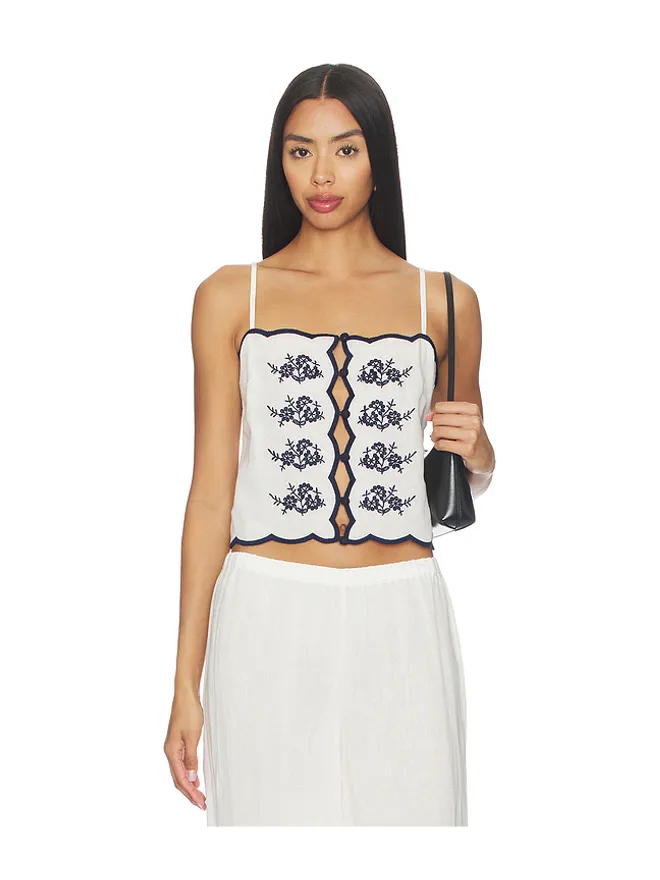 CAMI NYC CAMI NYC NAZARE トップ - White,Navy.の商品画像