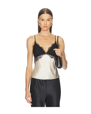 CAMI NYC HILDA スリーブレストップス - Neutral,Black. - サムネイル1