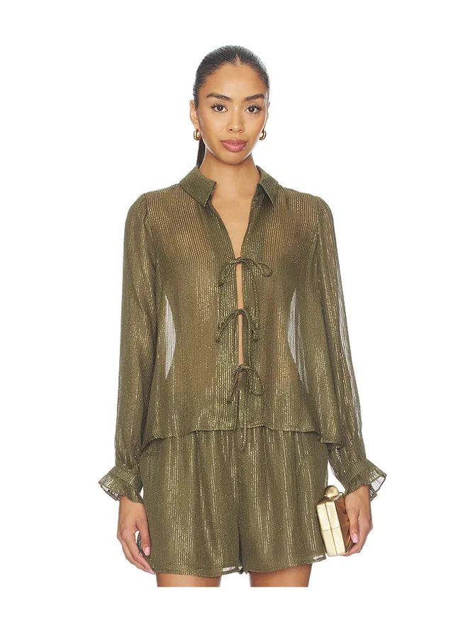 CAMI NYC CAMI NYC NIECEY トップ - Army,Metallic Gold.の商品画像
