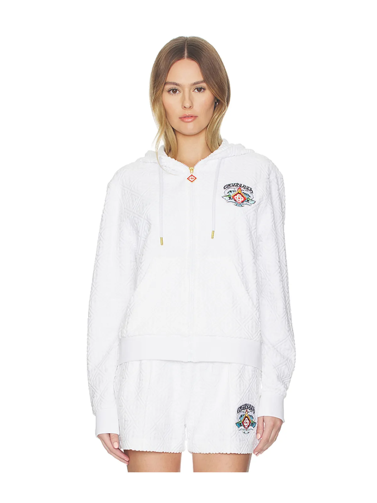 Casablanca WAVES MONOGRAM ZIP UP パーカー - 画像1