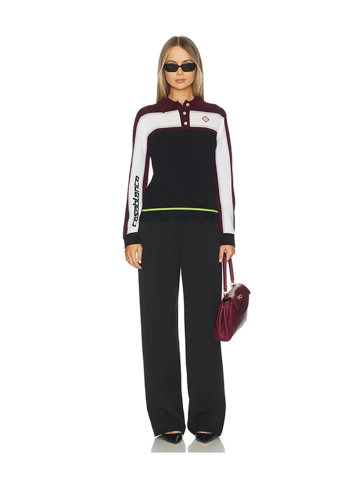 Casablanca ポロシャツ - Black,Burgundy. - 画像5