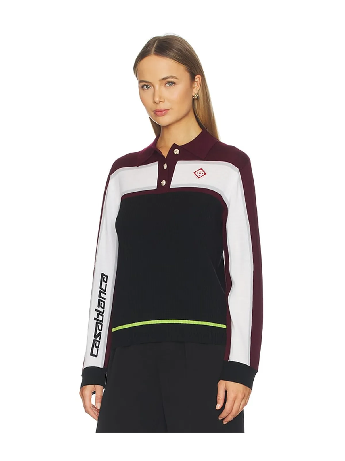 Casablanca ポロシャツ - Black,Burgundy. - 画像3