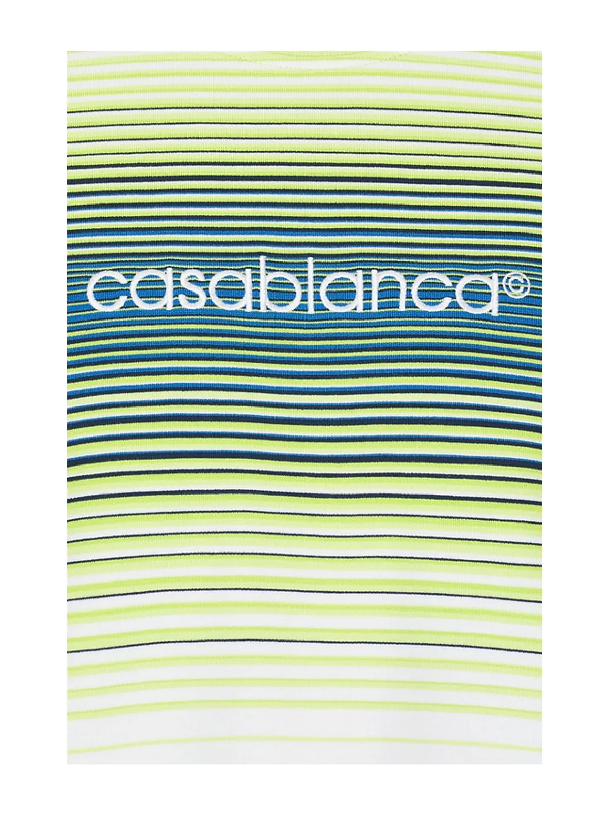 Casablanca STRIPED トップ - White,Green. - 画像6