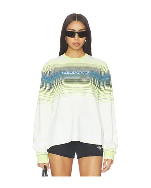 Casablanca STRIPED トップ - White,Green. - サムネイル2