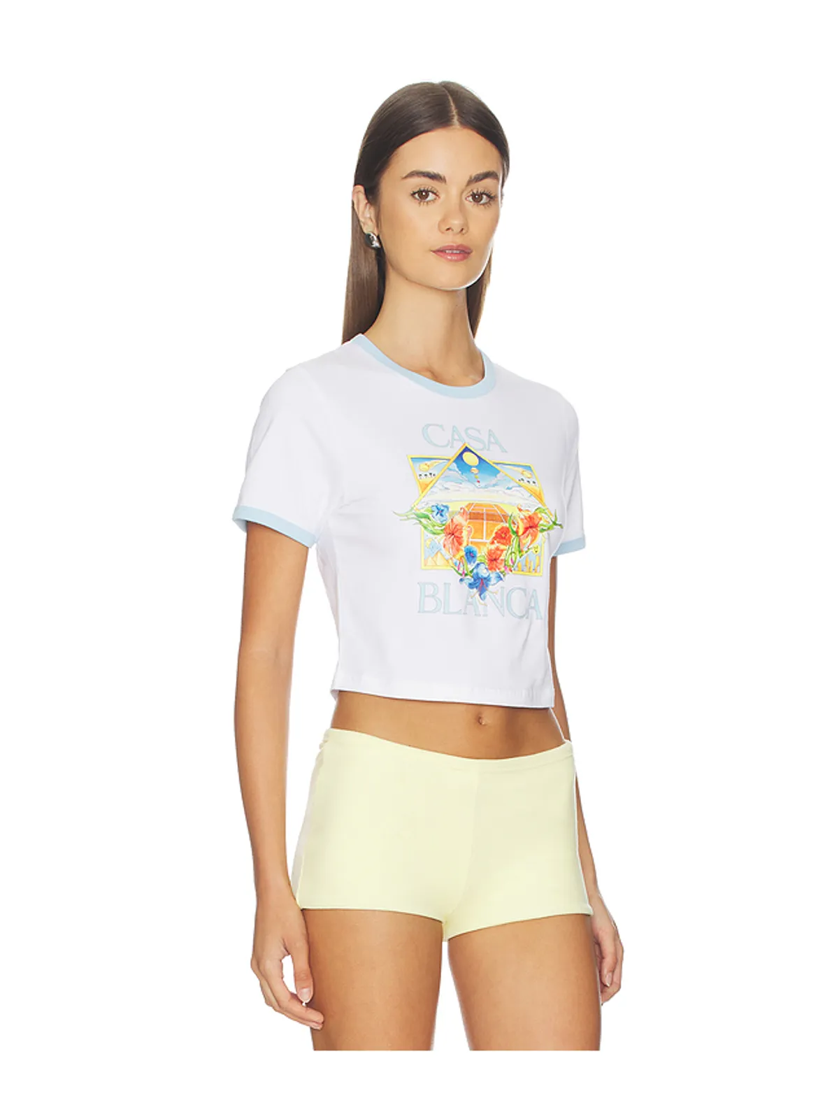 Casablanca RINGER ベイビーTシャツ - White,Baby Blue. - 画像2