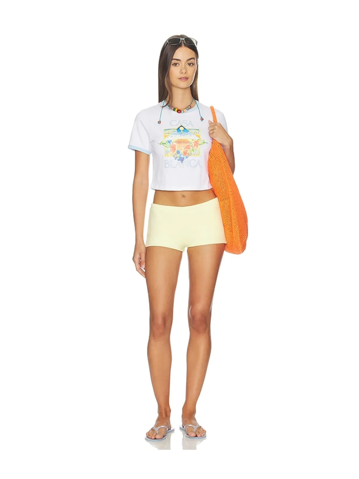 Casablanca RINGER ベイビーTシャツ - White,Baby Blue. - 画像4