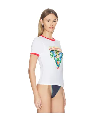 Casablanca INNOCENCE TRIANGLE LONGLINE Tシャツ - サムネイル2