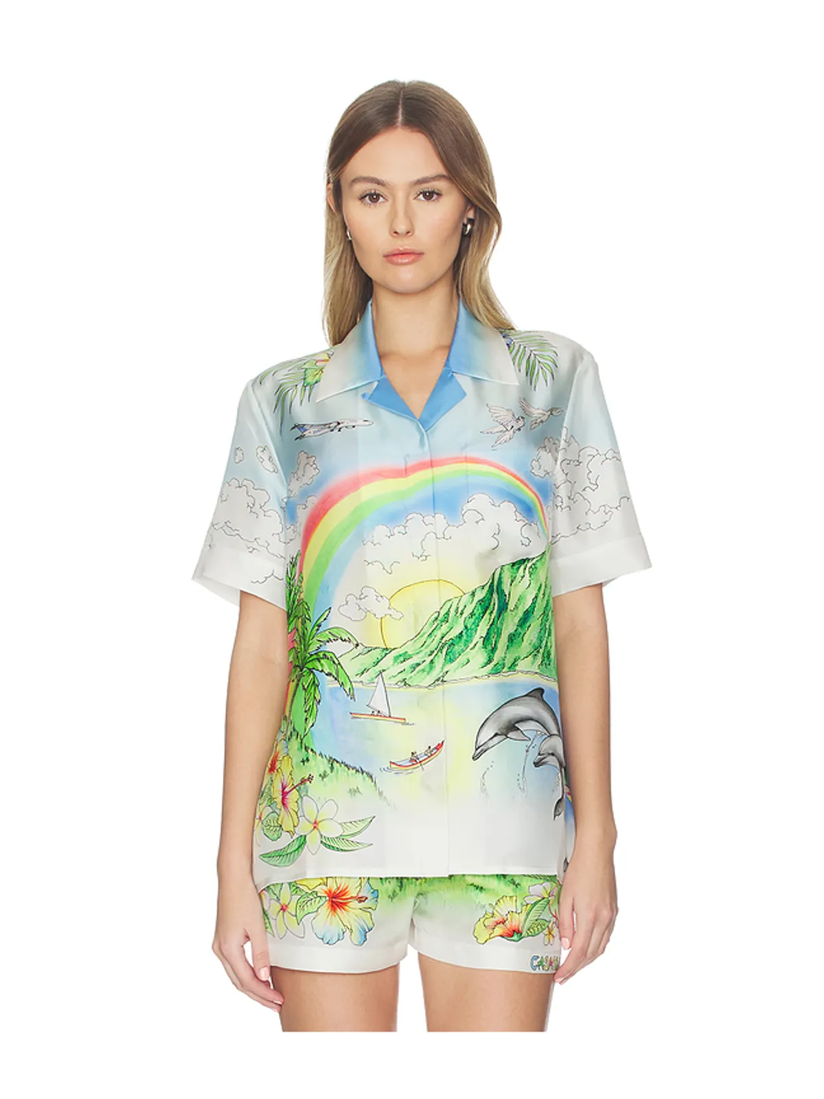 Casablanca ALOHA シャツ - Baby Blue,Green. - 画像1