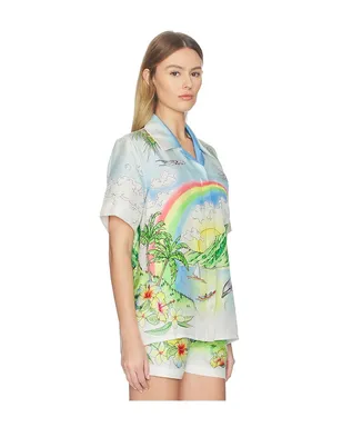 Casablanca ALOHA シャツ - Baby Blue,Green. - サムネイル3