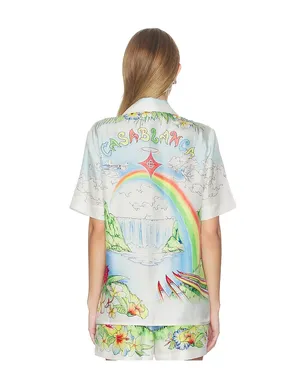 Casablanca ALOHA シャツ - Baby Blue,Green. - サムネイル5