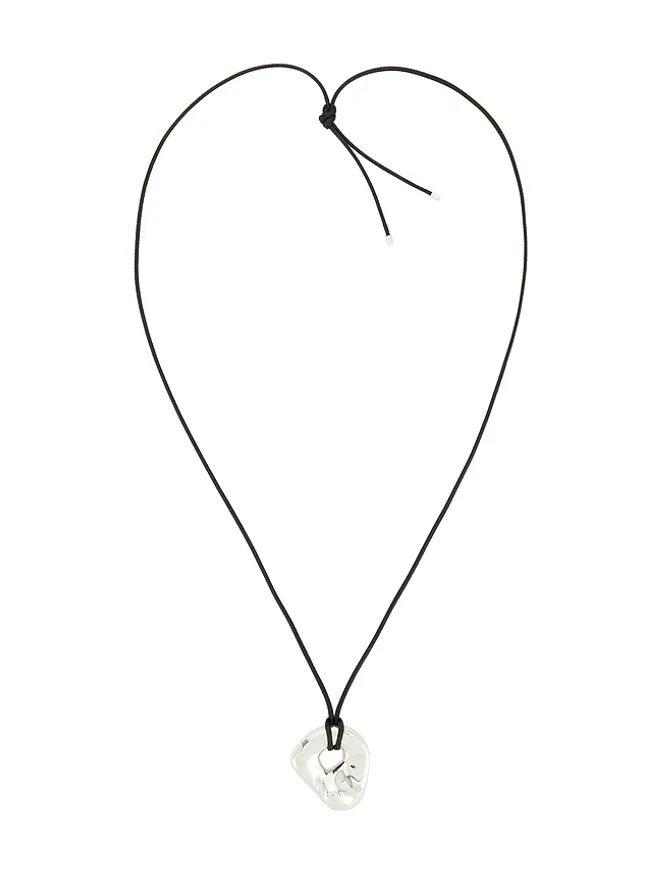Casa Clara Casa Clara LINA ペンダントネックレス - Black,Metallic Silver,.の商品画像