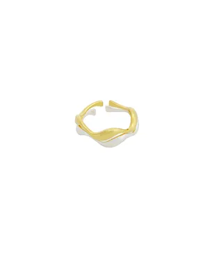 Casa Clara HELE アシンメトリーリングデュオ - Metallic Gold,Metallic Silver. - サムネイル1