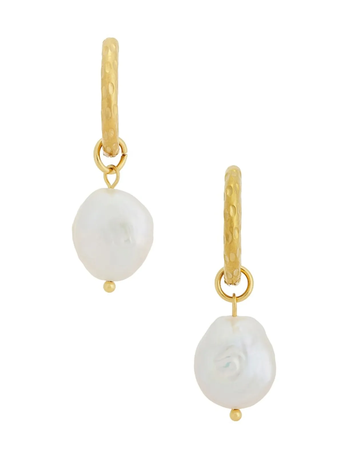 Casa Clara SHYLAH ドロップイヤリング - White,Metallic Gold. - 画像3