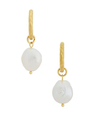 Casa Clara SHYLAH ドロップイヤリング - White,Metallic Gold. - サムネイル3