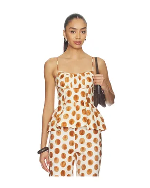 Cara Cara ALBA トップ - Cream,Cognac. - サムネイル1