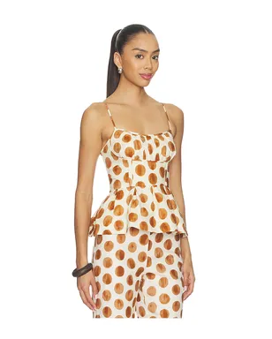 Cara Cara ALBA トップ - Cream,Cognac. - サムネイル2