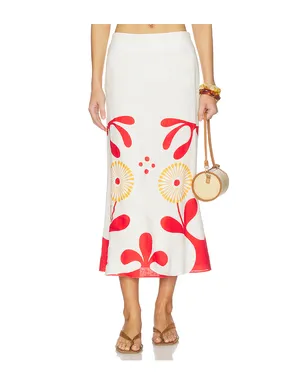 Cala de la Cruz FABIANA スカート - Red, White. - サムネイル1