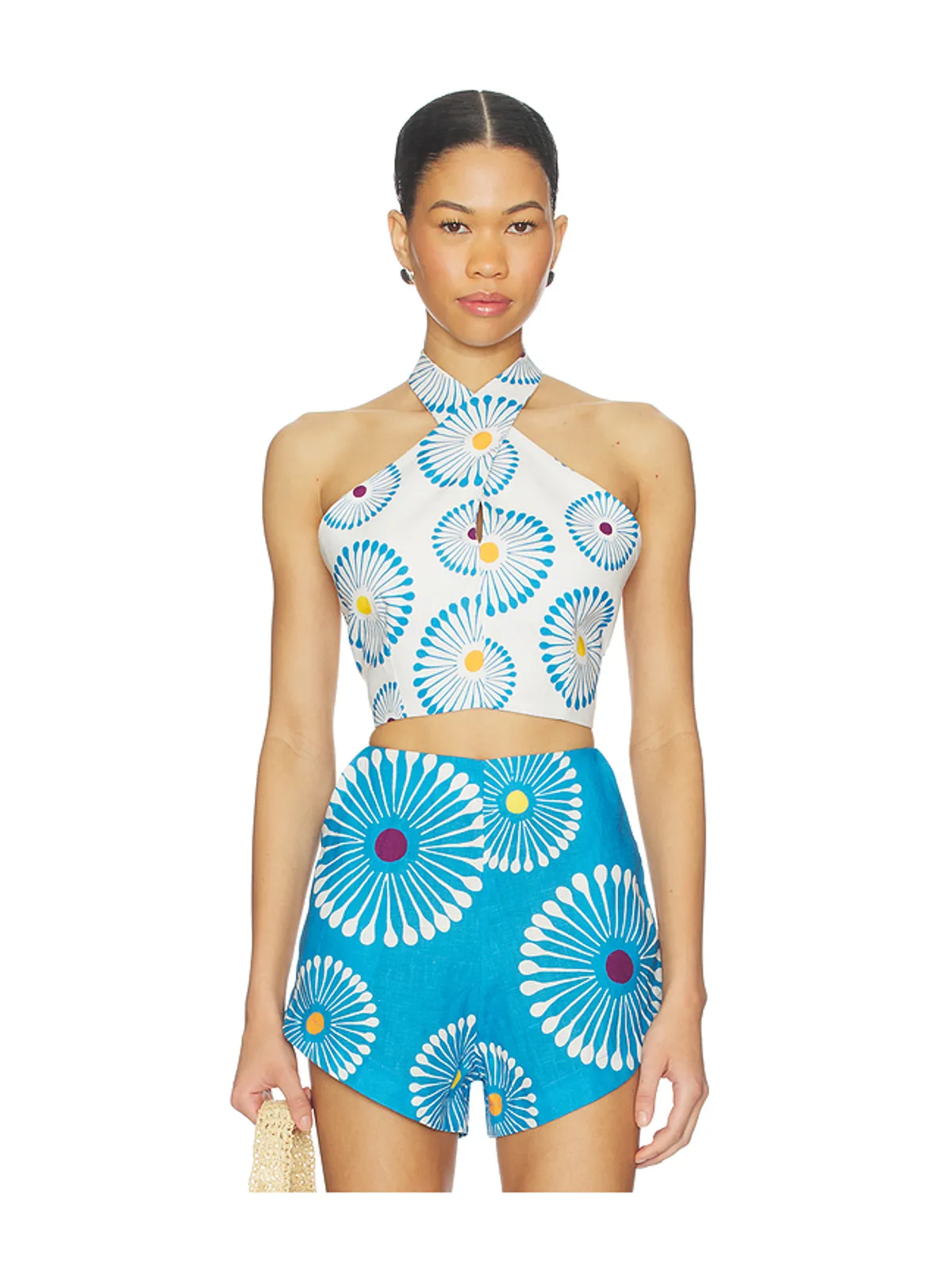 Cala de la Cruz IVY トップ - White, Blue. - 画像1