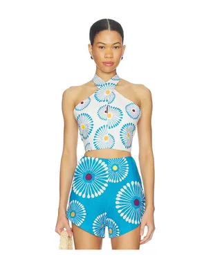 Cala de la Cruz IVY トップ - White, Blue. - サムネイル1