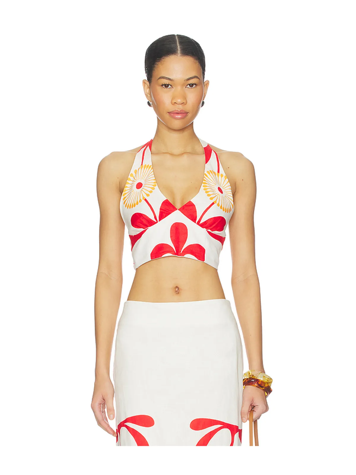Cala de la Cruz OLIVIA トップ - White, Red. - 画像1