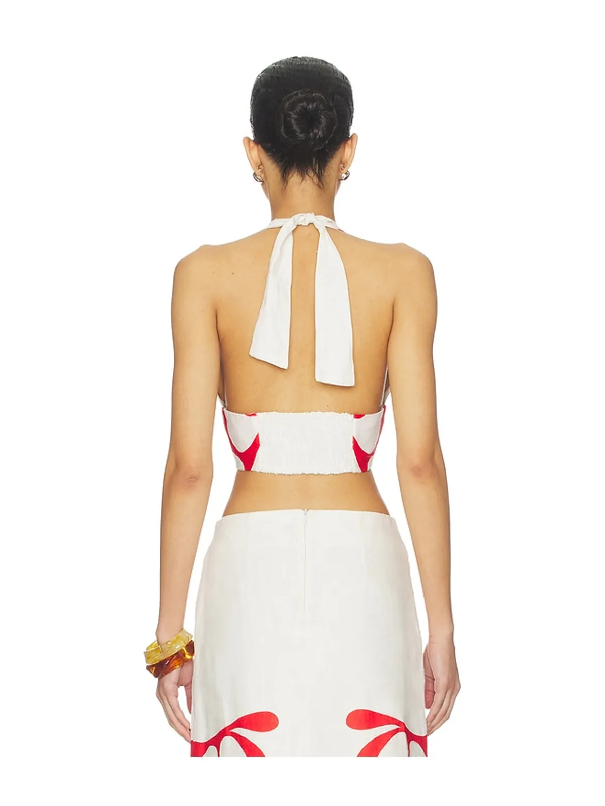 Cala de la Cruz OLIVIA トップ - White, Red. - 画像3