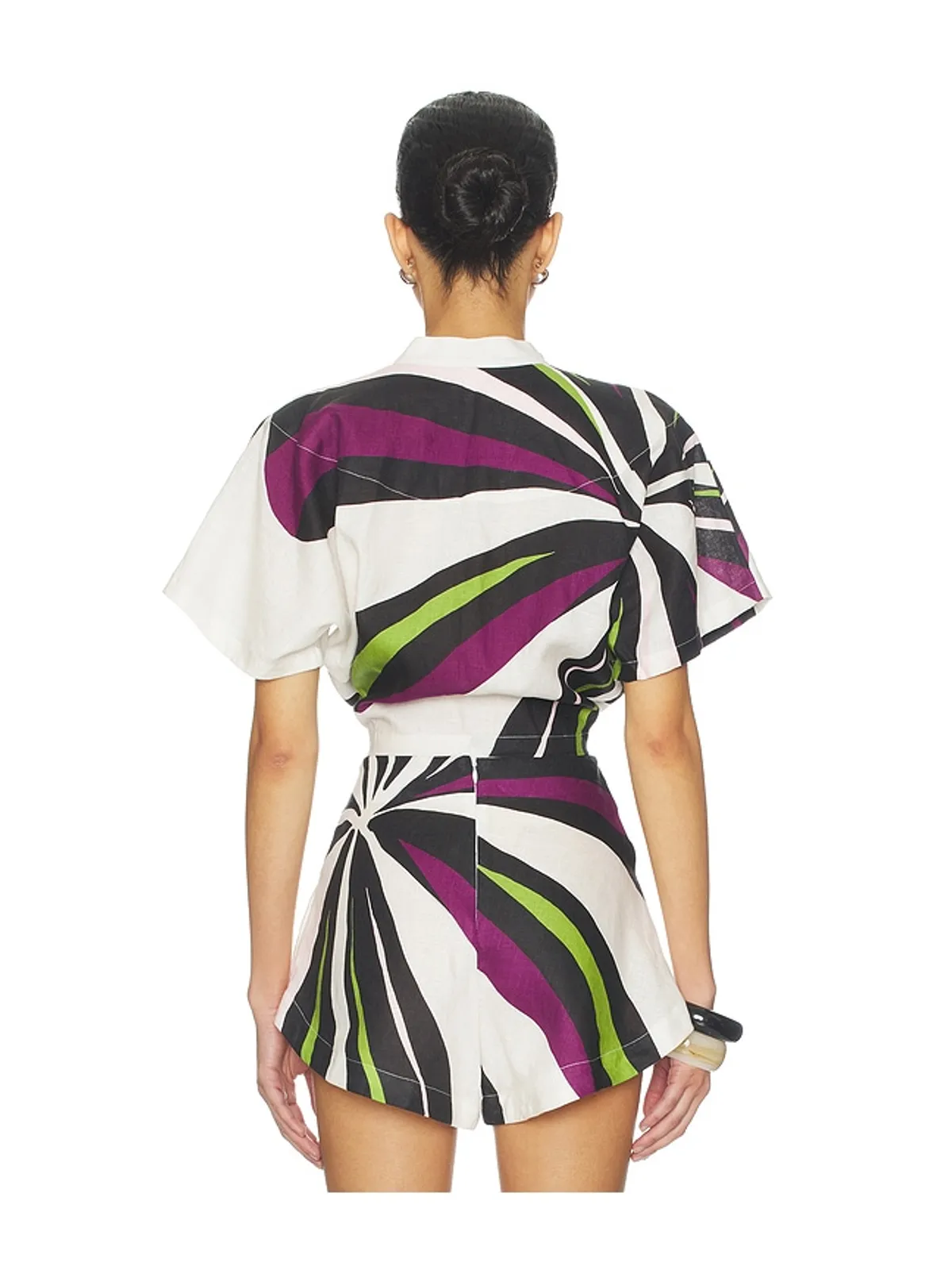 Cala de la Cruz LEROY トップ - White, Purple. - 画像3