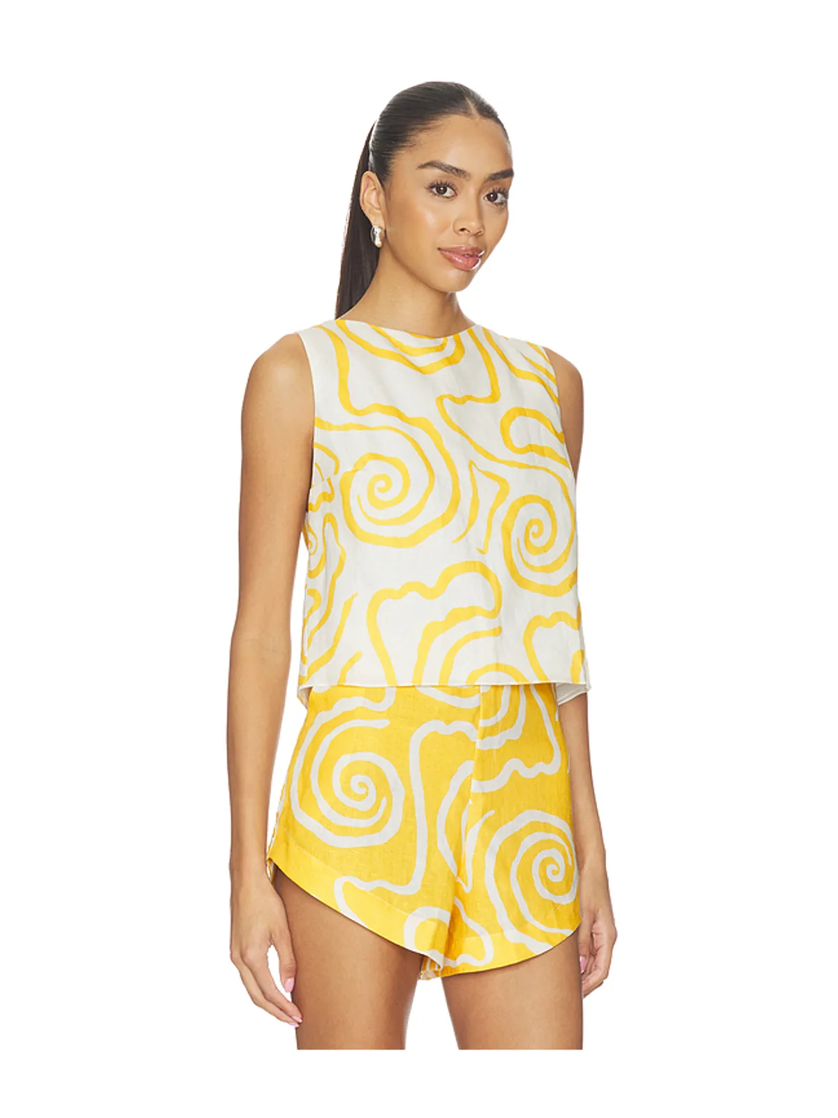 Cala de la Cruz AVELINO トップ - Yellow,White. - 画像2