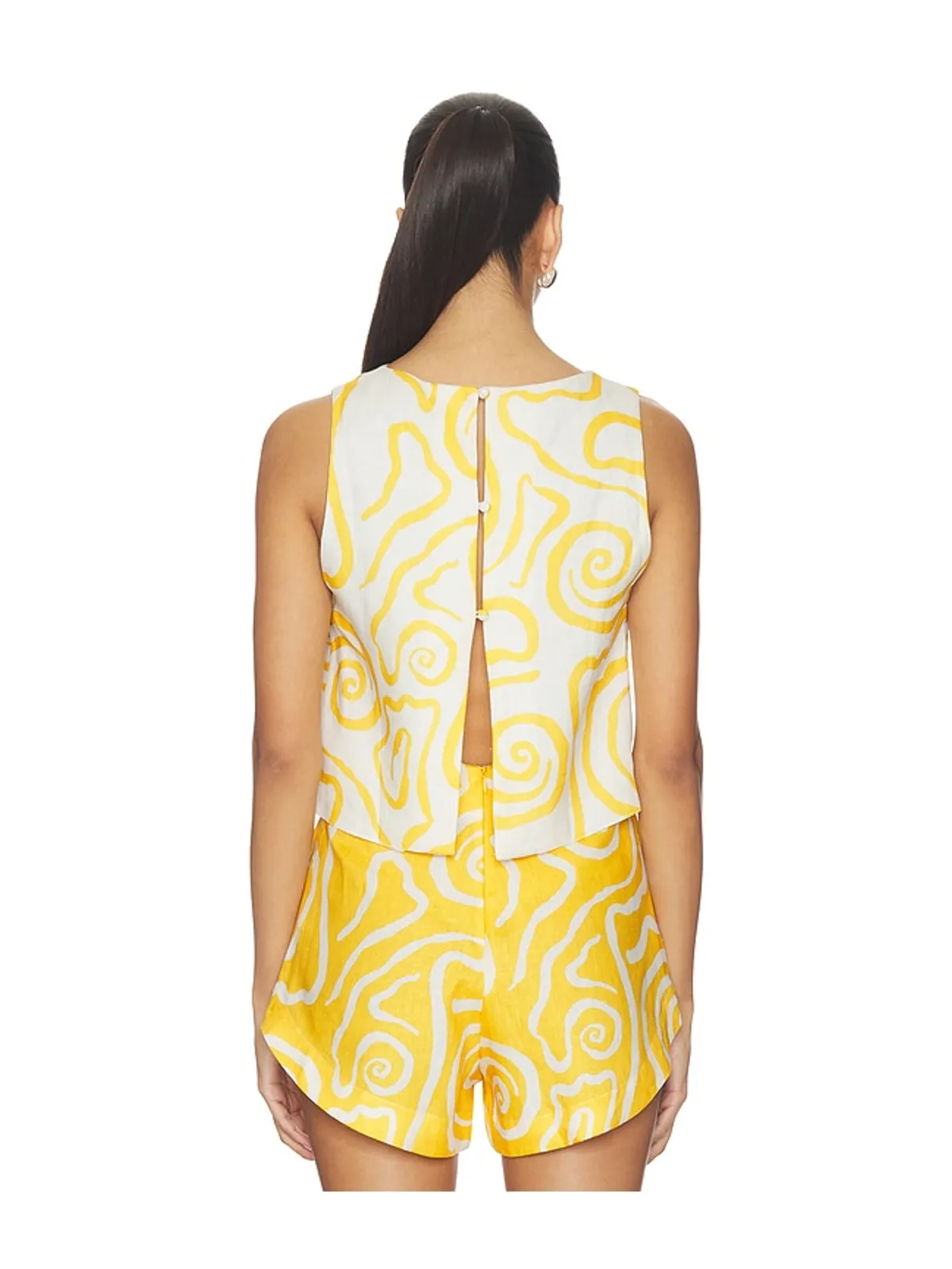 Cala de la Cruz AVELINO トップ - Yellow,White. - 画像3