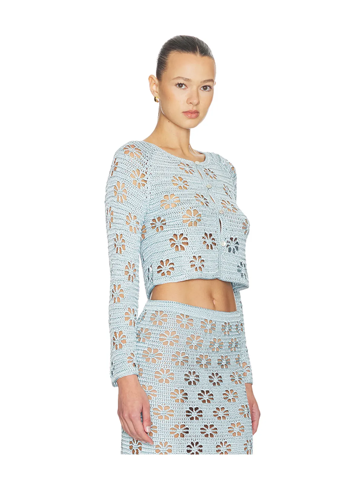 Calle Del Mar FLORAL CROCHET セーター - 画像2