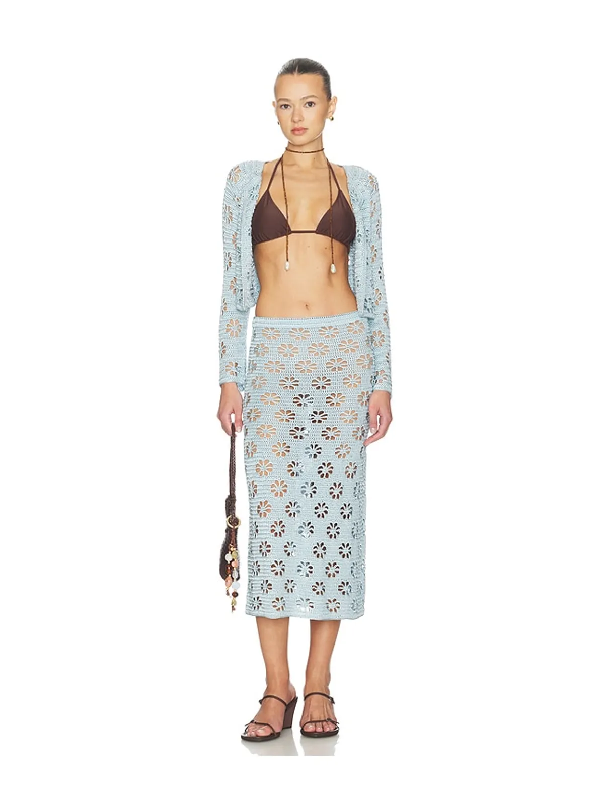 Calle Del Mar FLORAL CROCHET セーター - 画像4