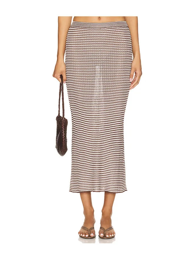 Calle Del Mar Calle Del Mar ストライプリブスカートの商品画像