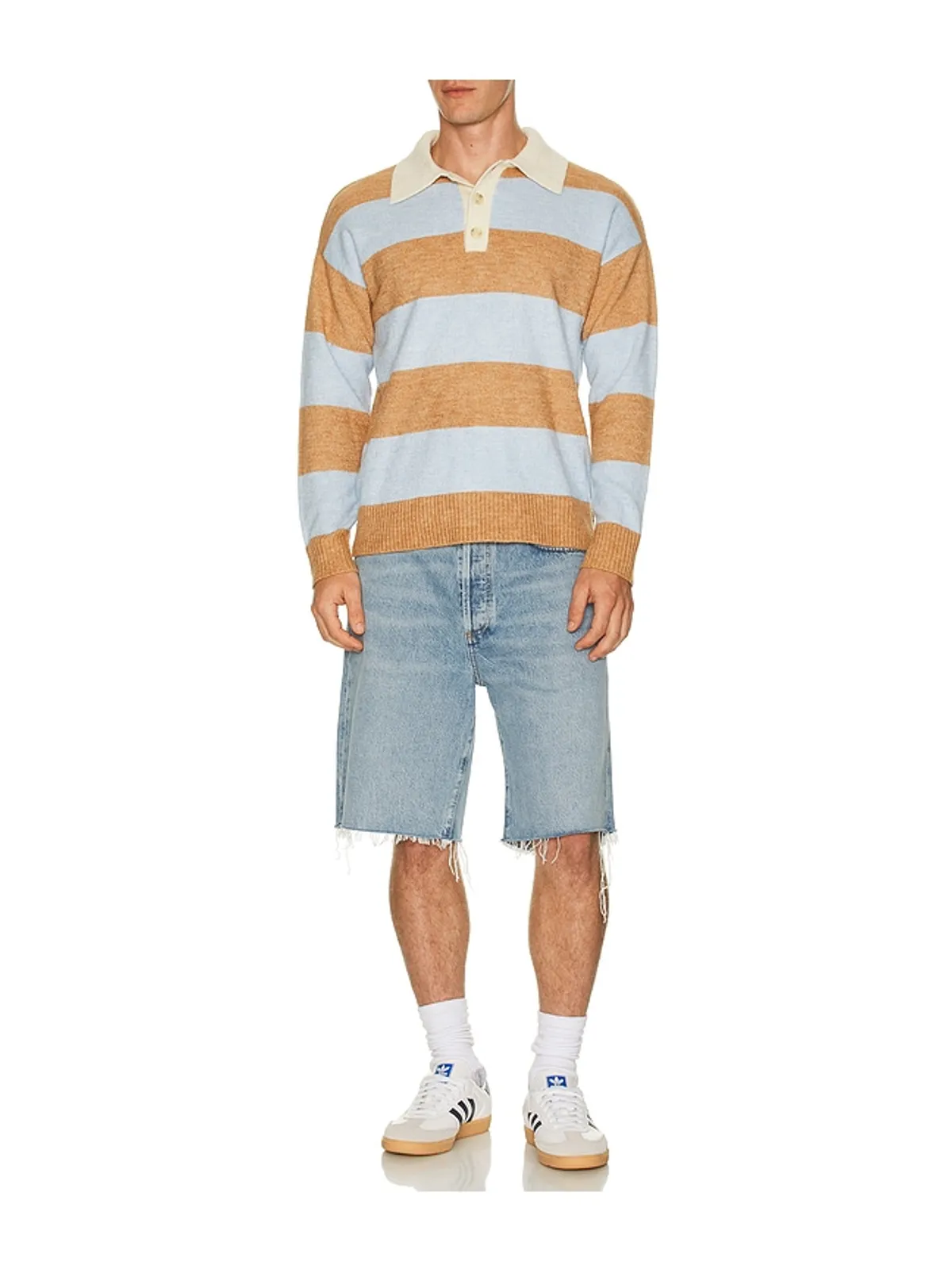 Central Park West セーター - Baby Blue,Beige. - 画像4