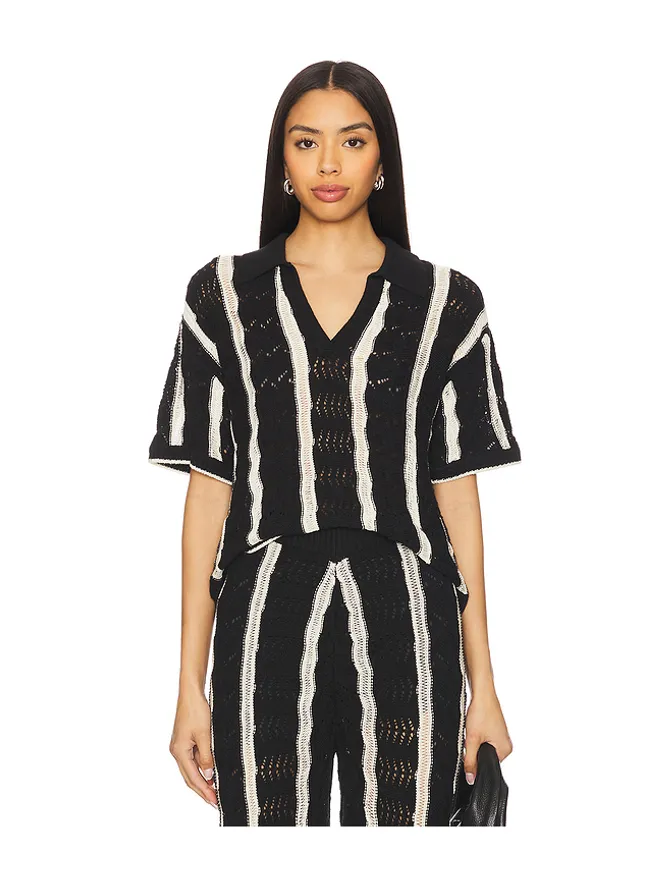 Central Park West Central Park West NOVELTY STITCH POLO トップの商品画像