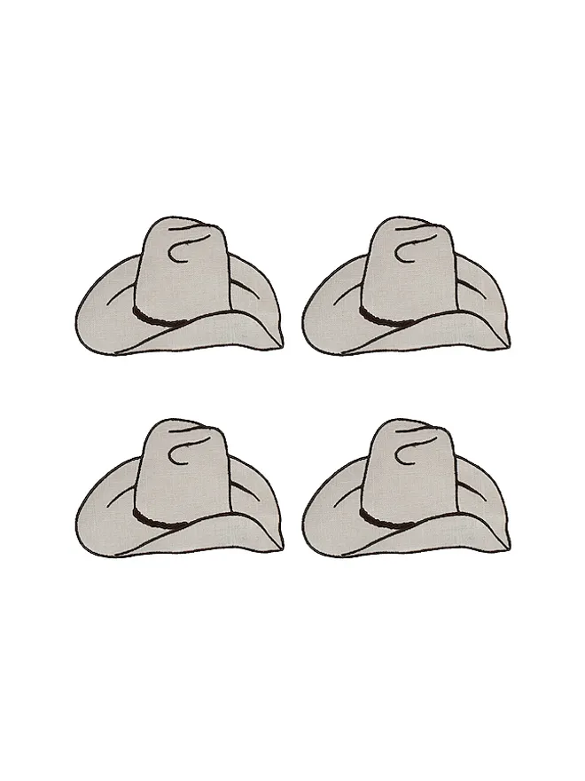 Chefanie Chefanie CHEFANIE COWBOY HAT COCKTAIL NAPKINS SET OF 4 ナプキンの商品画像