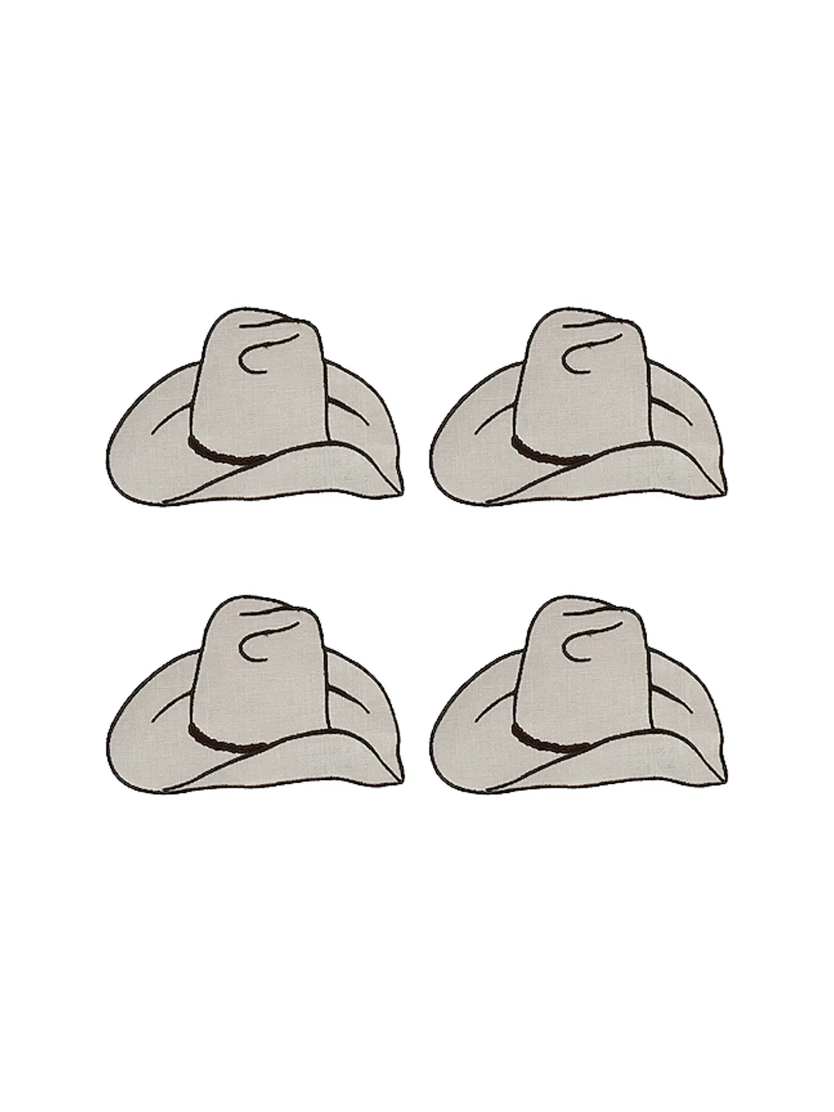 Chefanie CHEFANIE COWBOY HAT COCKTAIL NAPKINS SET OF 4 ナプキン - 画像1