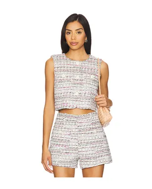 Cinq a Sept AUDEN ベスト - Ivory,Fuchsia. - サムネイル1