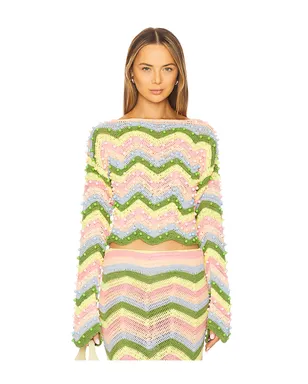 CeliaB 長袖トップ - Pink,Yellow,Green. - サムネイル1