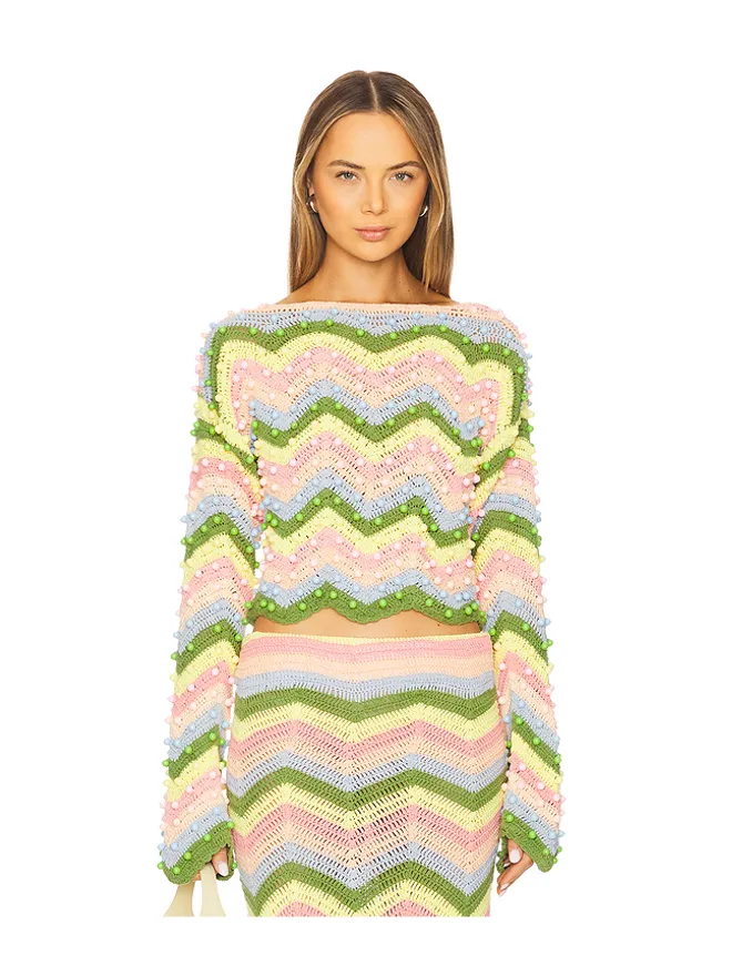 CeliaB CeliaB 長袖トップ - Pink,Yellow,Green.の商品画像