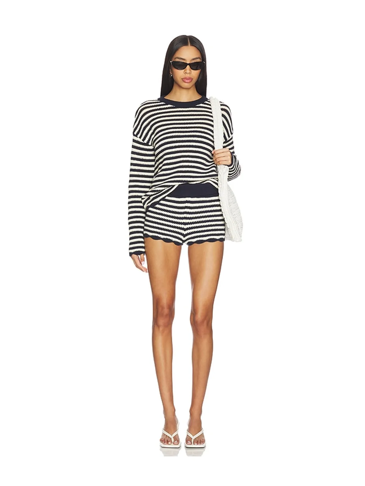 Ciao Lucia FEBO セーター - Navy,White. - 画像4