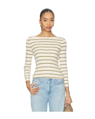 Citizens of Humanity BOAT Tシャツ - Cream,Brown. - サムネイル1