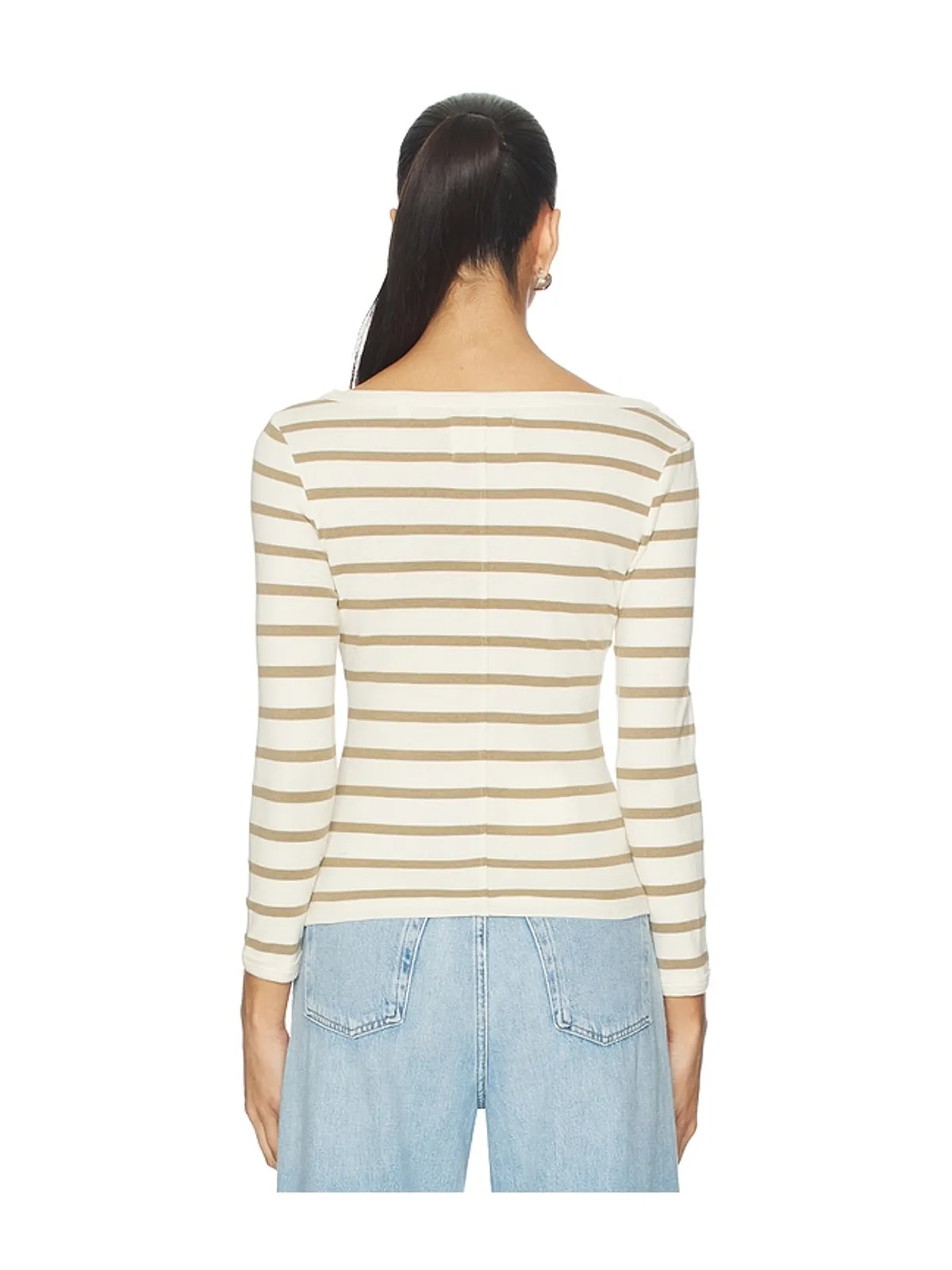 Citizens of Humanity BOAT Tシャツ - Cream,Brown. - 画像3