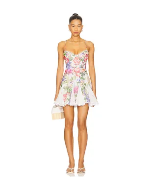 Charo Ruiz Ibiza MARLENE ミニドレス - Ivory,Pink. - サムネイル1