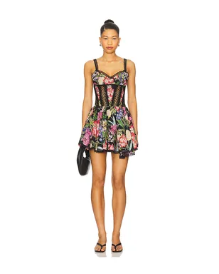 Charo Ruiz Ibiza GARDENIA ミニドレス - Black,Pink. - サムネイル1