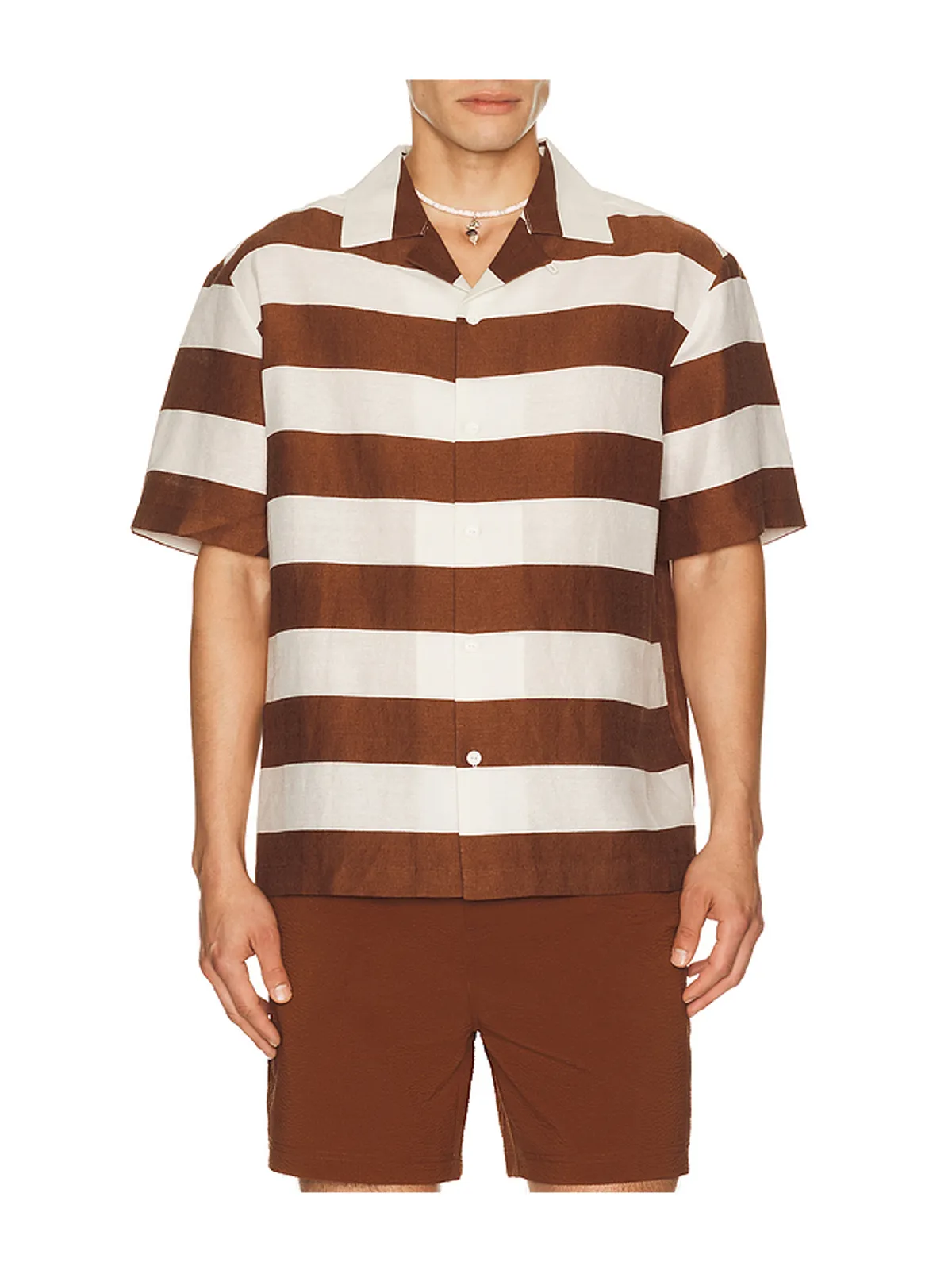 Cult Gaia シャツ - Brown,Cream. - 画像1