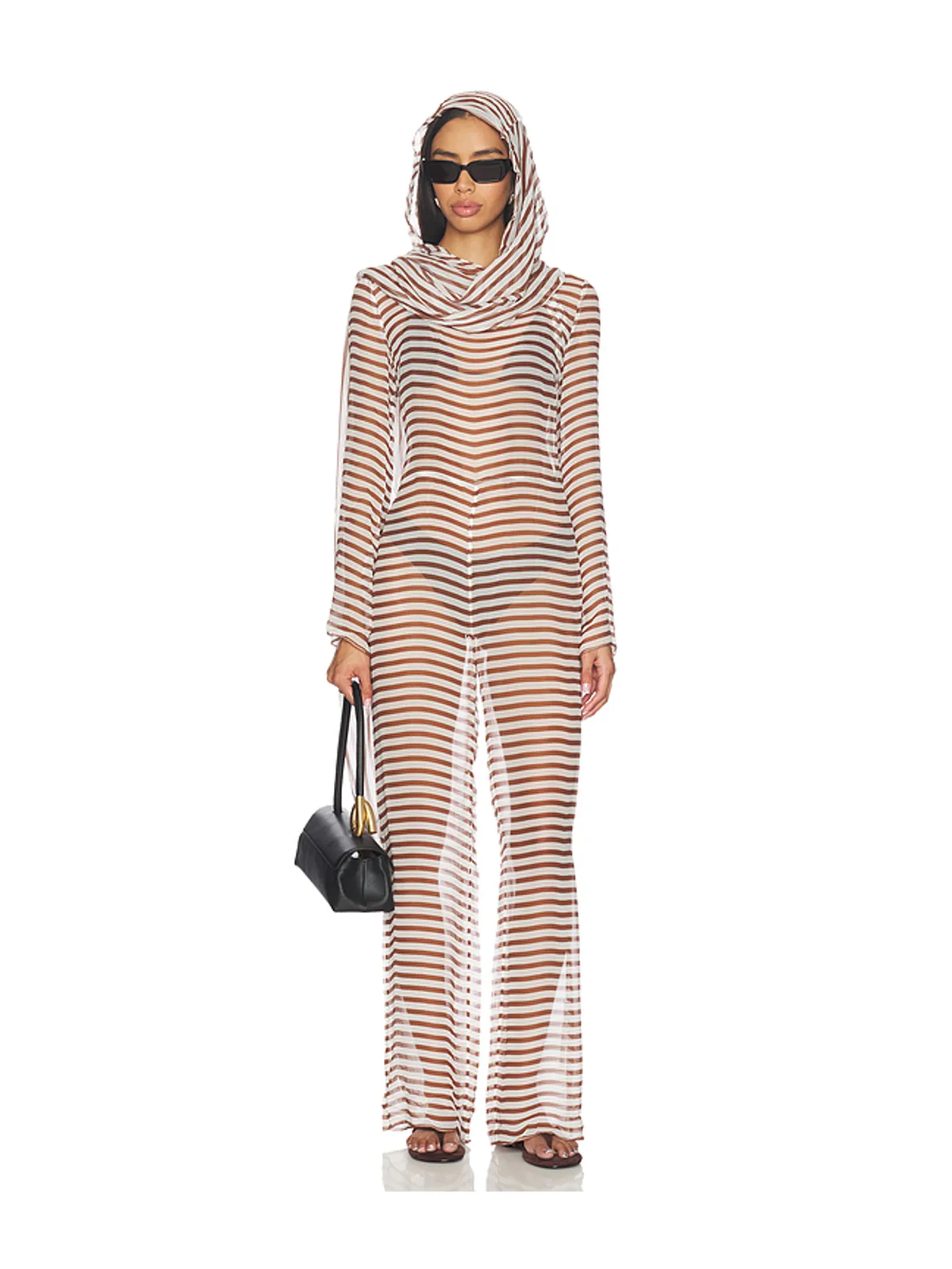 Cult Gaia LAKELYN カバーアップ - Brown,White. - 画像1