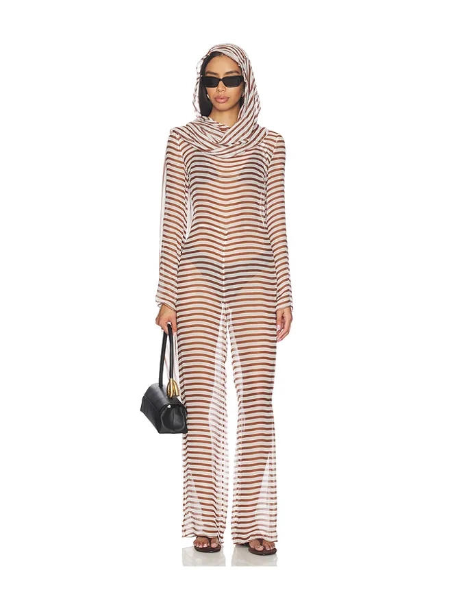 Cult Gaia Cult Gaia LAKELYN カバーアップ - Brown,White.の商品画像