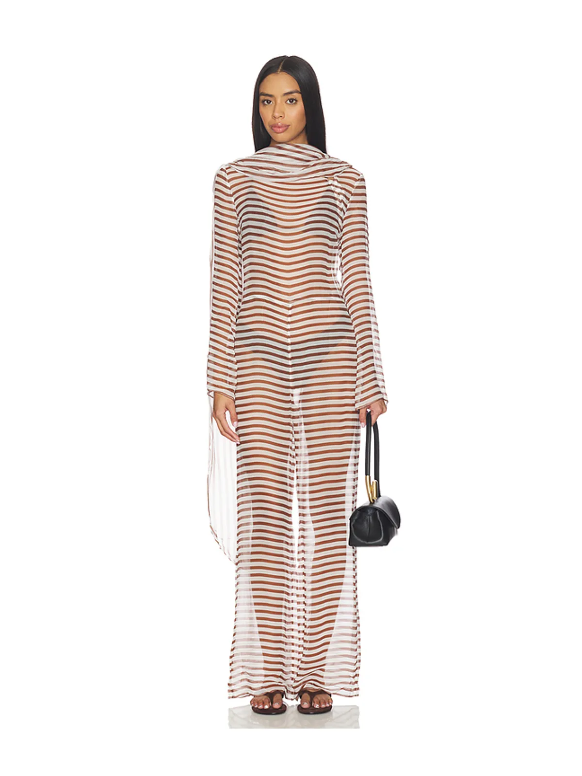 Cult Gaia LAKELYN カバーアップ - Brown,White. - 画像2