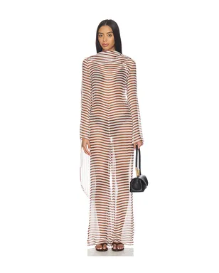Cult Gaia LAKELYN カバーアップ - Brown,White. - サムネイル2