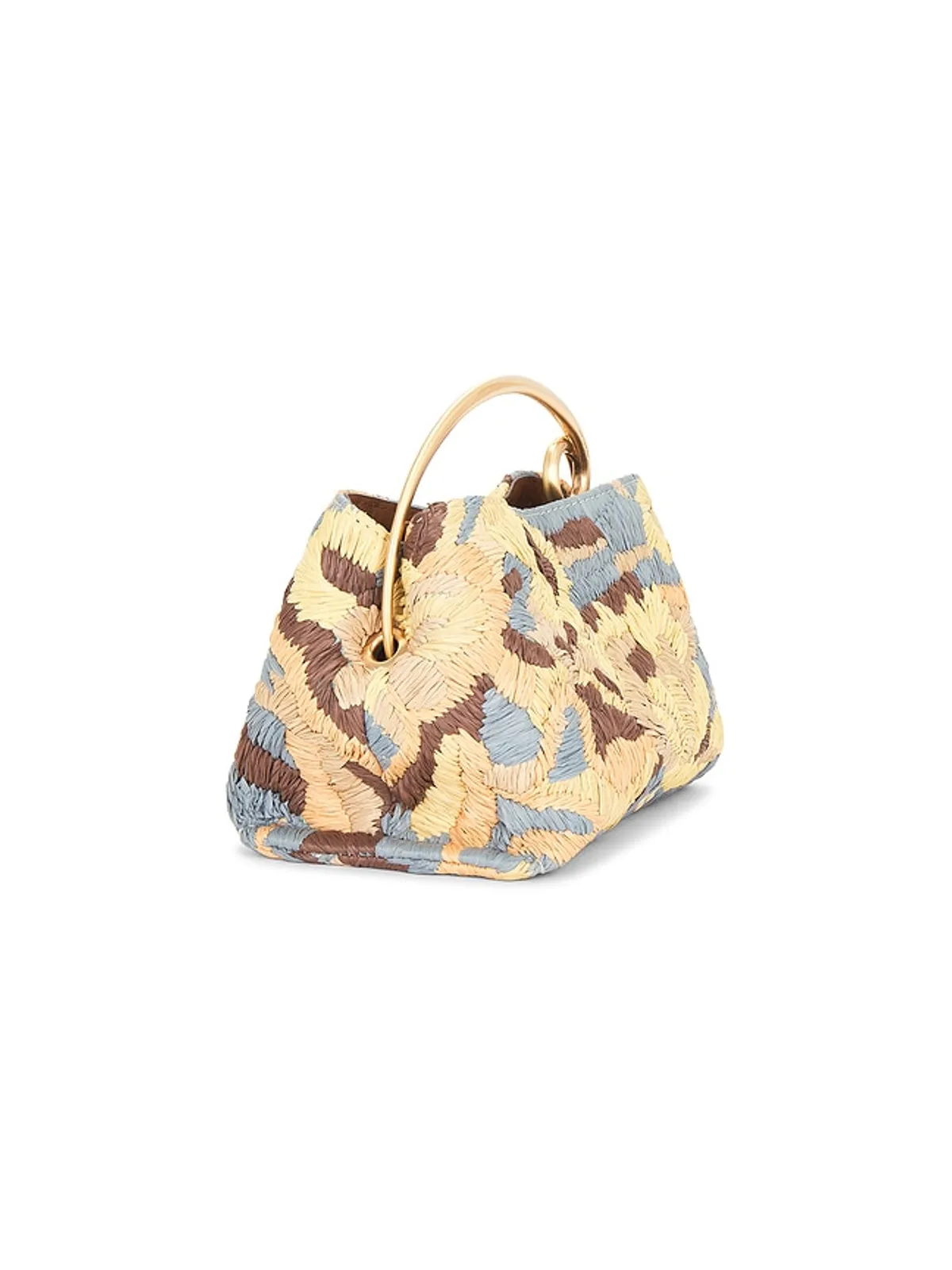 Cult Gaia LALLI トップハンドルバッグ - Baby Blue,Beige. - 画像3